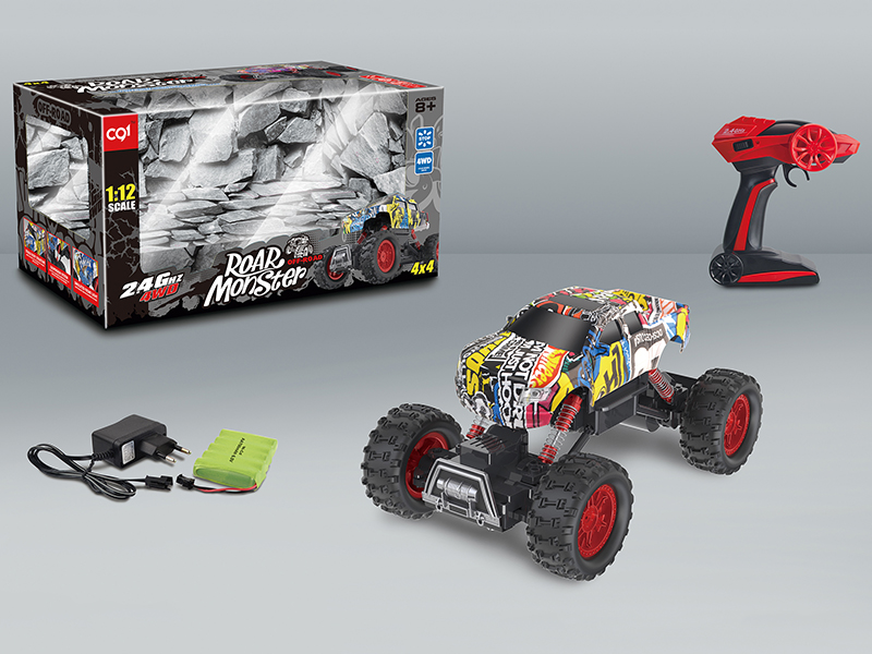 1:12 4WD Water Transfer Printing Pickup Remote Control Climbing Car With Light(2.4G)