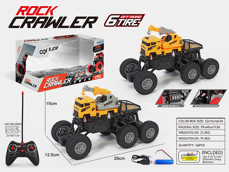 1:16 Remote Control Six-Wheel Climbing Engineering Crane