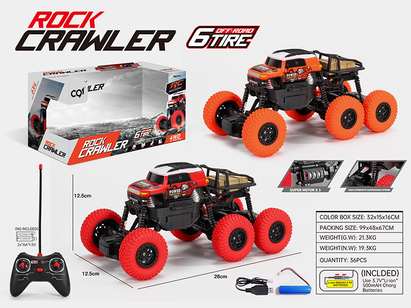 1:16 Remote Control 6 Wheel Drive Rock Crawler