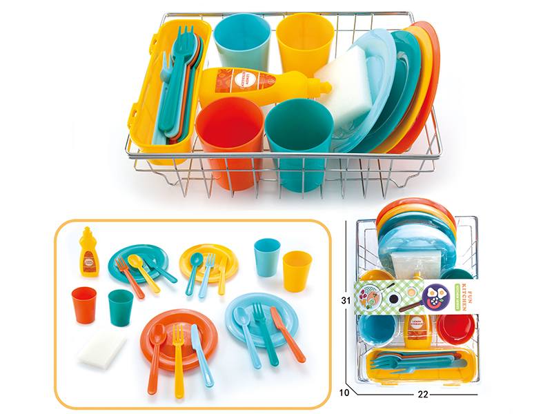 24PCS Iron Basket Tableware Set