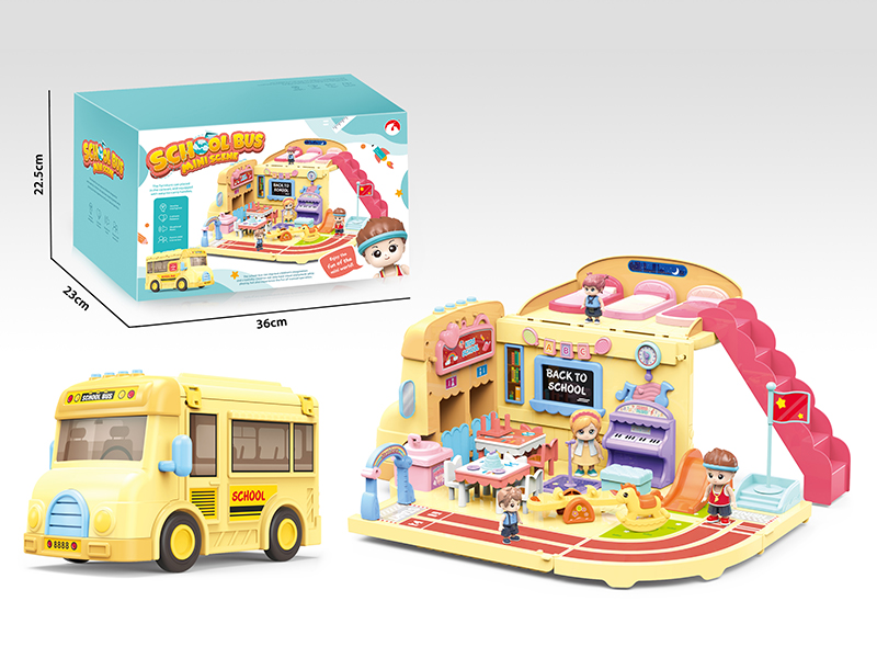 Slide Music School Bus Mini Scene