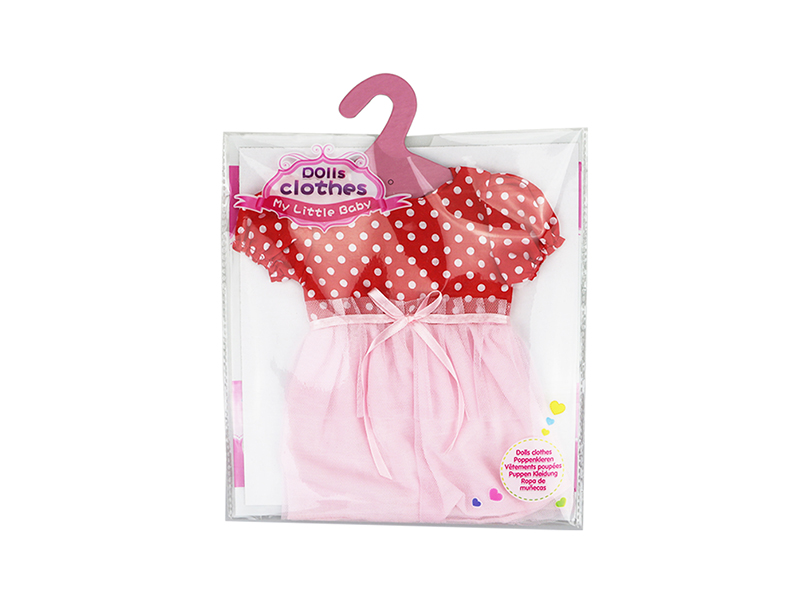 Doll Dress - Red And White Dot Gauze Skirt