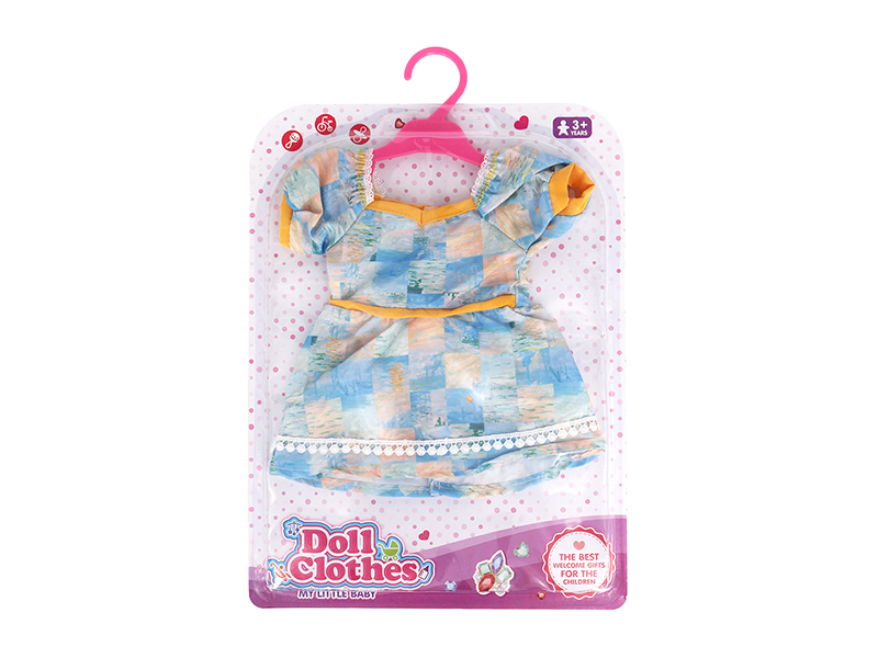 Doll Dress - Monet Sunrise Impression Skirt