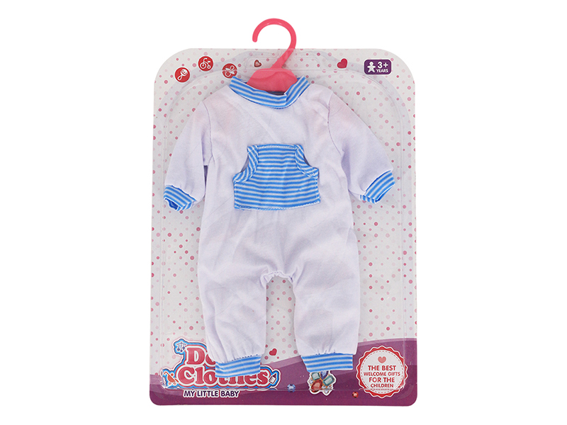 Doll Dress - 18 Inch Front Pocket White Knitted Bodysuit