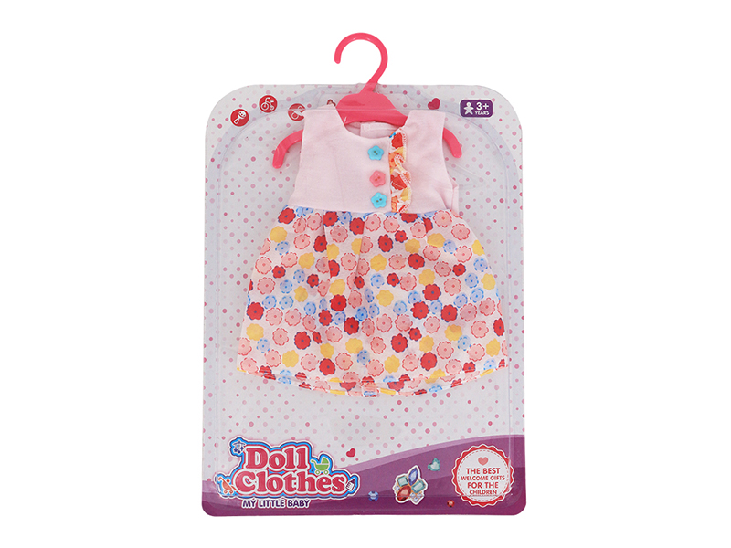 Doll Dress - 3 Button Skirt