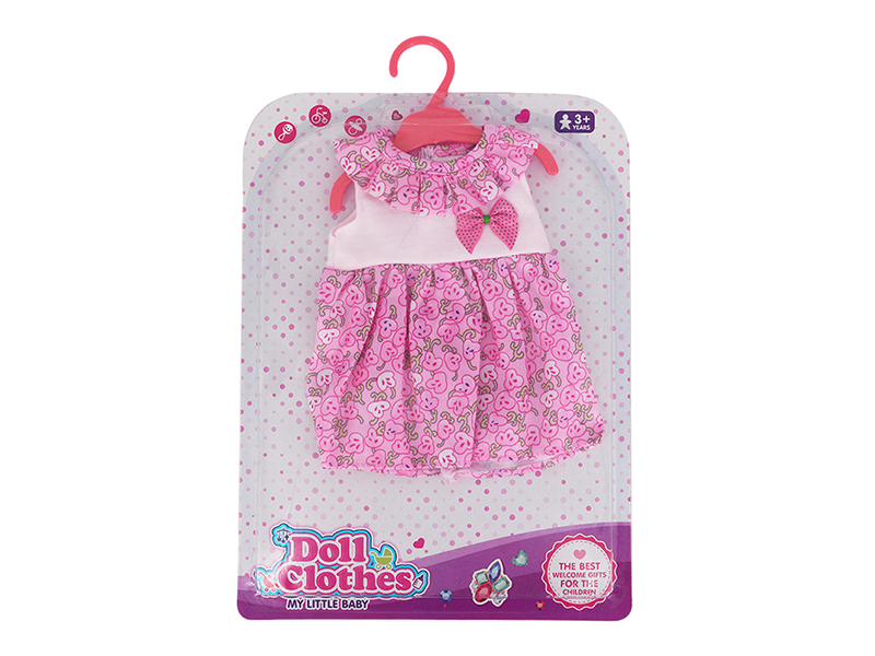 Doll Dress - Pink Apron
