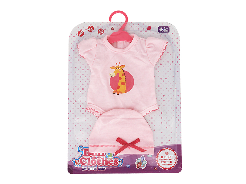 Doll Dress - Pink Orchid Tooth Couplet Bottom Coat (Including Hat)