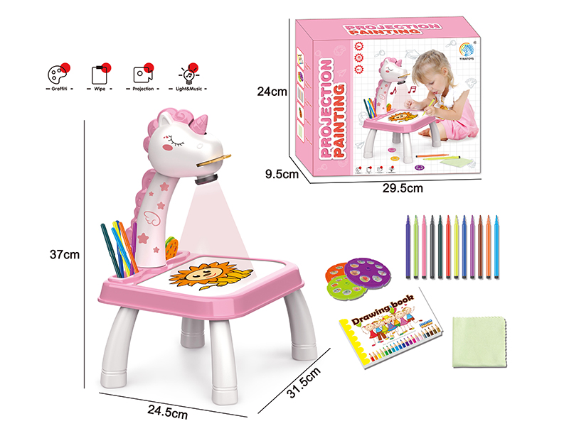Intelligent Unicorn Projection Drawing Machine (Music)