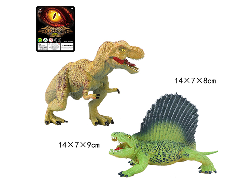 Tyrannosaurus Rex + Heterodentatus (Solid Pvc Dinosaur Model Toy)