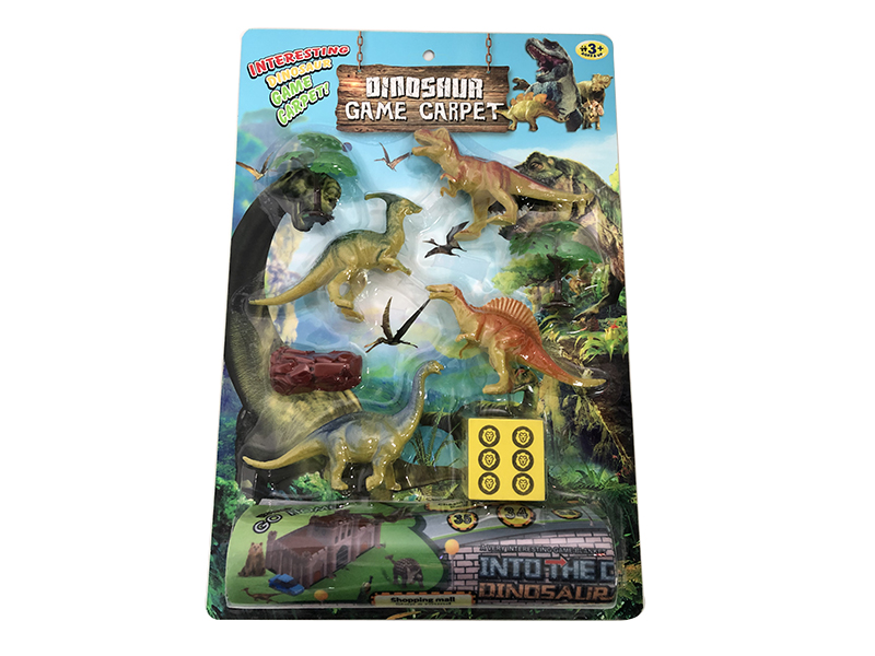 Dinosaur Into Town Game Carpet