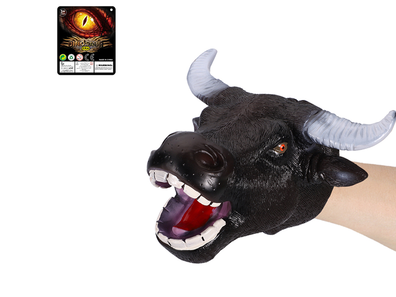 Buffalo Head Animal Hand Puppet