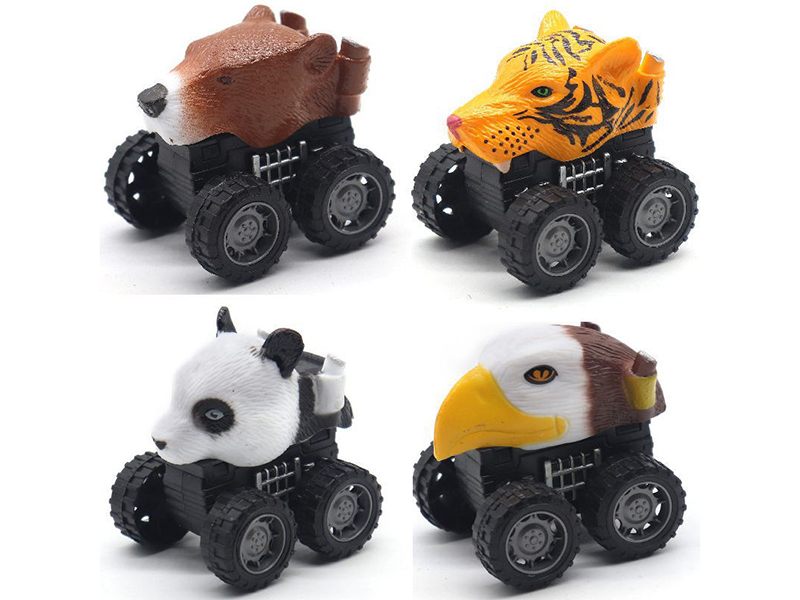 Animal Head Pull Back Car