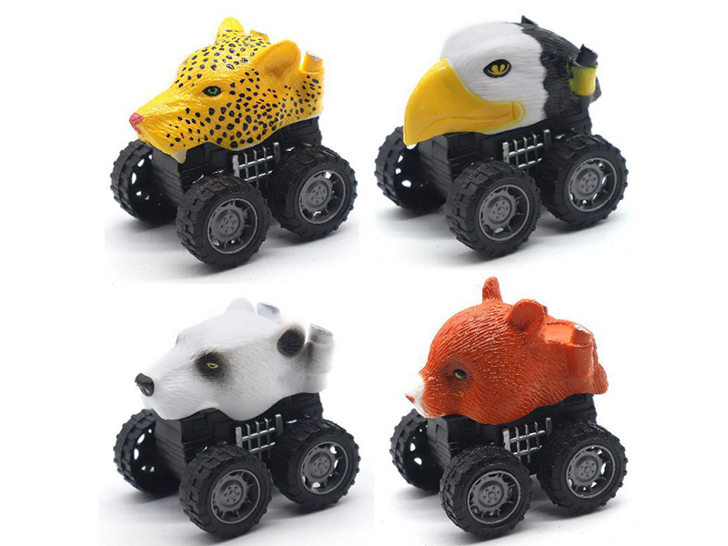 Animal Head Pull Back Car