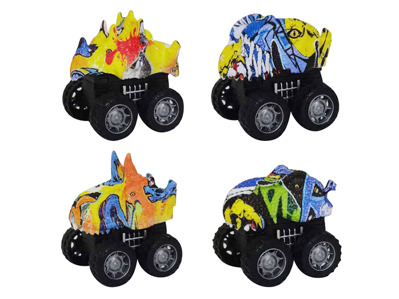 Dinosaur Head Pull Back Car