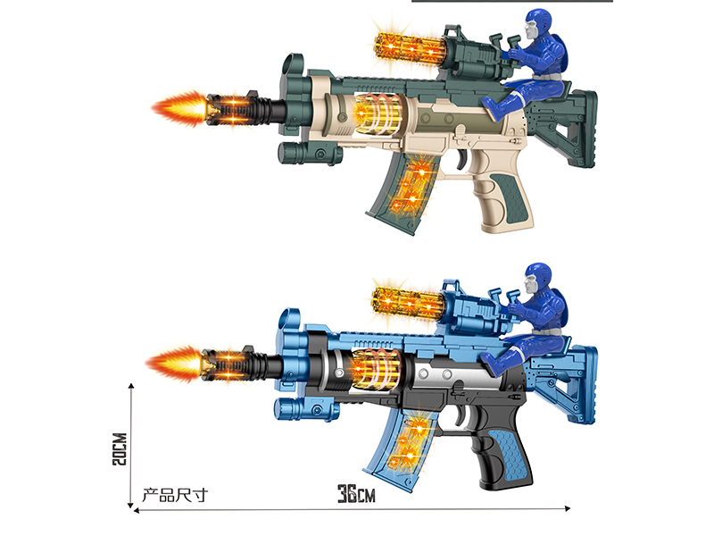 Spray-Painted Electric Simulation Gun With Captain America,Lights,Sound And Action