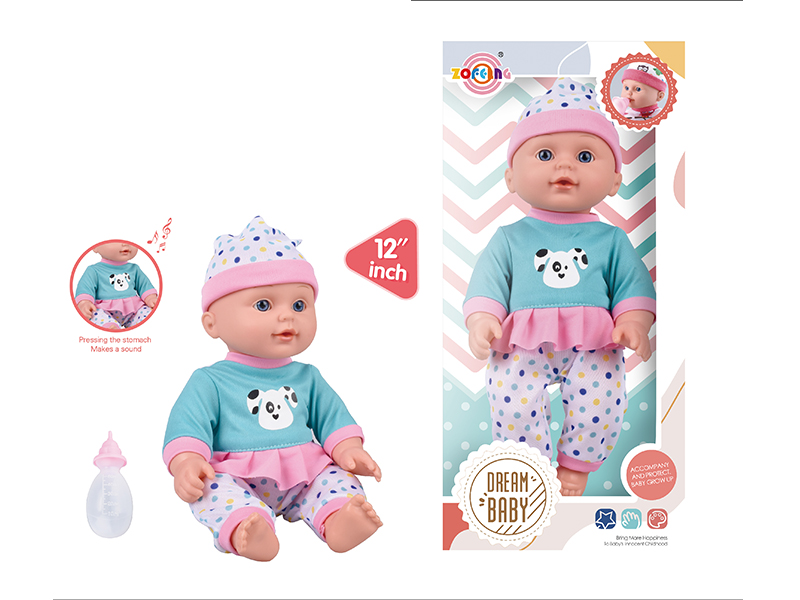 12 Inch Ic 6 Tone Doll + Bottle