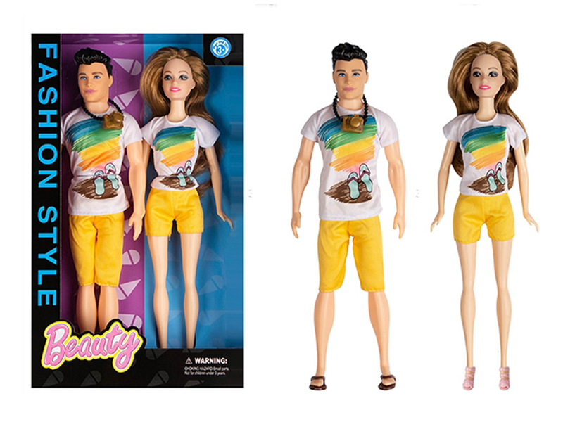 11.5 Inch Solid Live Hand Fashion Couple Doll With Small Camera