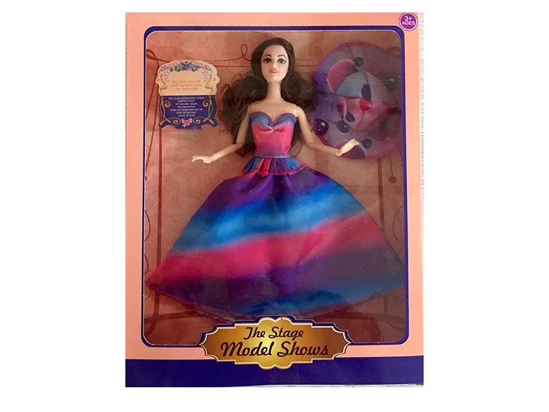 11.5 Inch 9 Joint Fashion Show Big Skirt Barbie With Big Hat