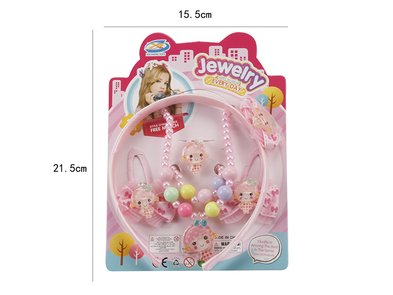 Girl Jewelry - Necklace/Hair Accessories 6PCS