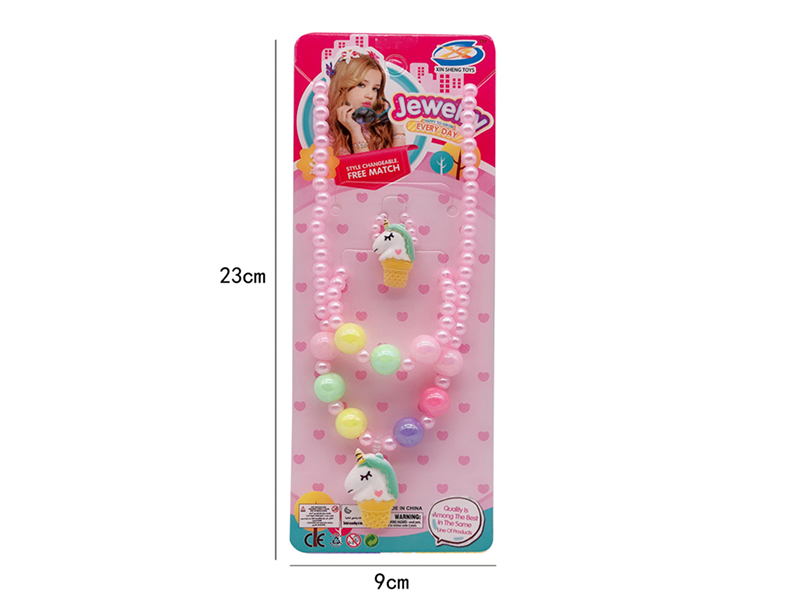 Girls Jewelry - Unicorn Necklaces,Ring Three Piece Set