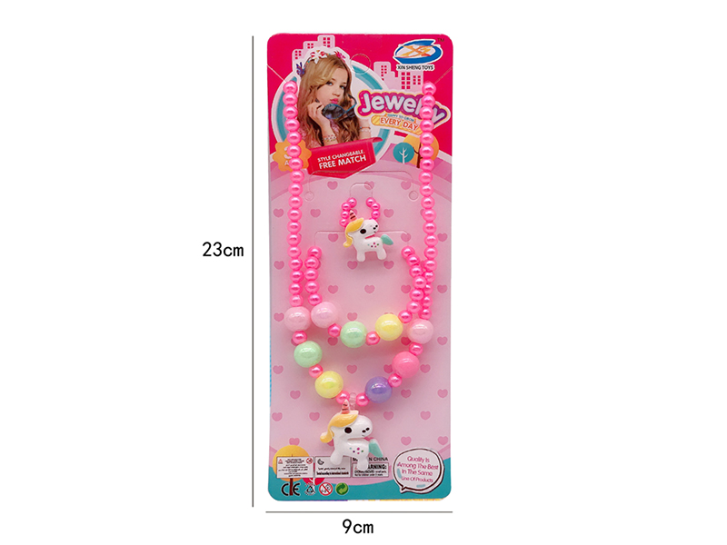 Girls Jewelry - Unicorn Necklaces,Ring Three Piece Set