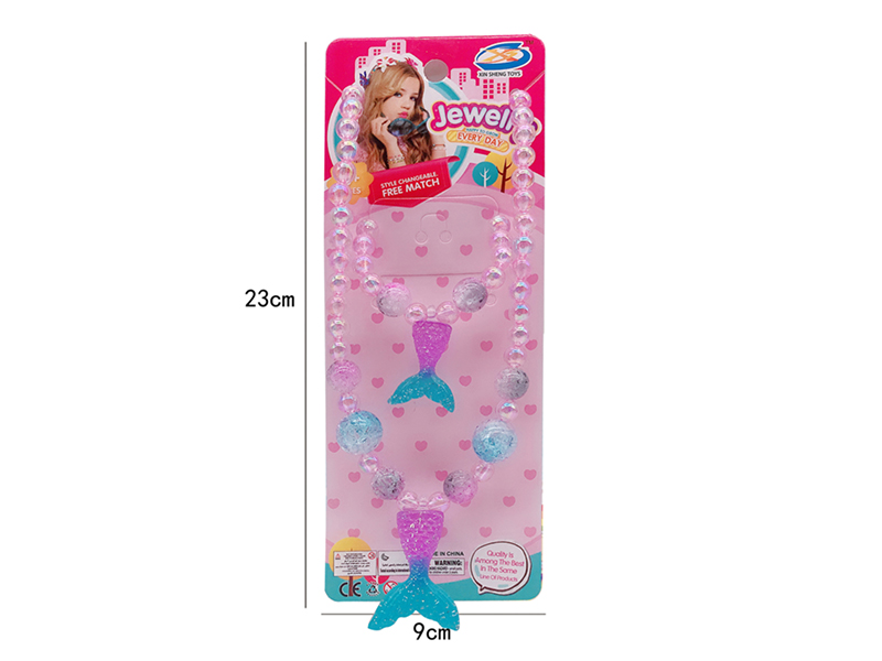 Girl Jewelry - Mermaid Necklace Ornaments 2PCS