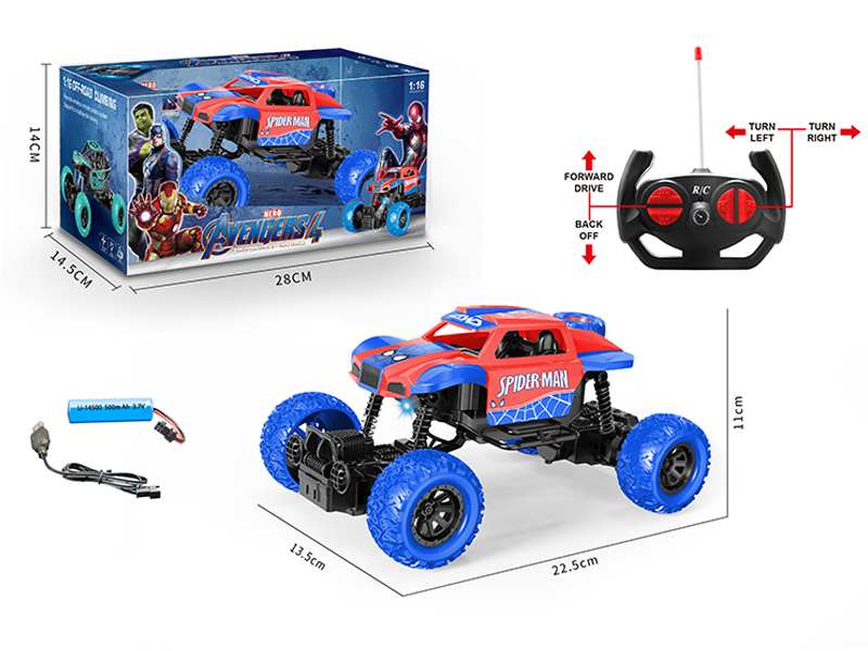 1:16 R/C 4CH Spider Man Climber With Lights