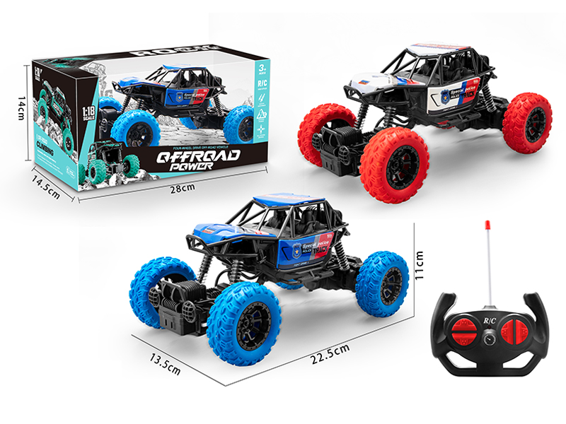 1:18 R/C 4CH Plastic Climbing Police Car