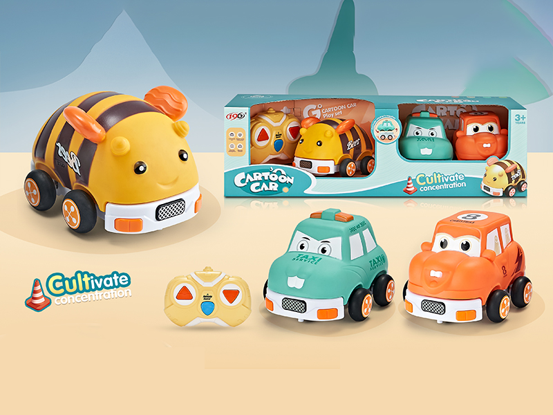 2.4G R/C 2CH Enamel Bee Q Jeep Q Taxi (With Light And Music)