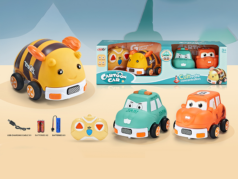 2.4G R/C 2CH Enamel Bee Q Jeep Q Taxi (With Light And Music+ Power Pack)