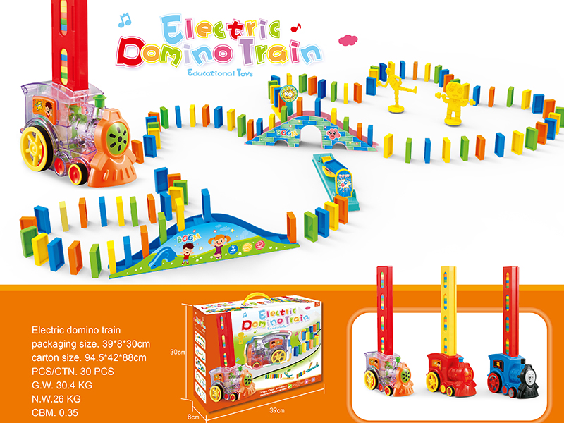Electric Domino Train (With 120 Dominoes)