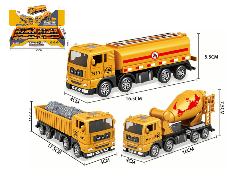 8PCS Friction Alloy Engineering Vehicle
