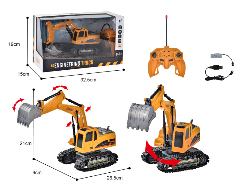 1:24  R/C 6CH Alloy Crawler Excavator Engineering Vehicle