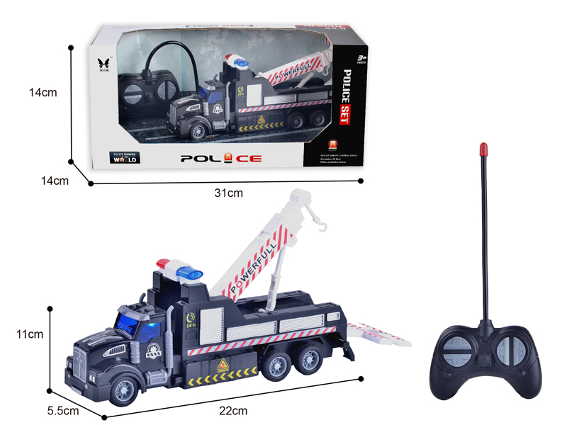 1:48 R/C 4CH Long Head Traffic Rescue Trailer