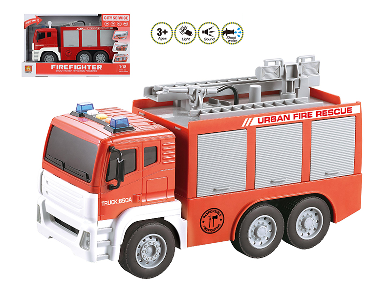 1:12 Friction Fire Engine (Sound And Light,Spray Water)