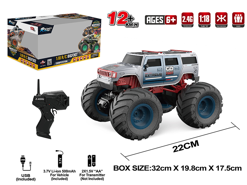 1:18 2.4G Remote Control Oversized Wheel Monster Trunk