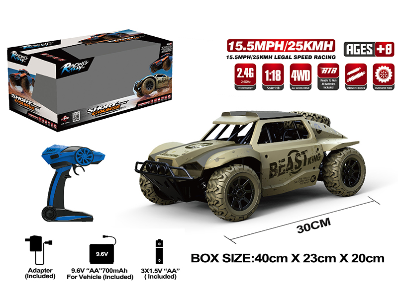 1:18 2.4G Remote Control 4WD High-Speed Off-Road Car