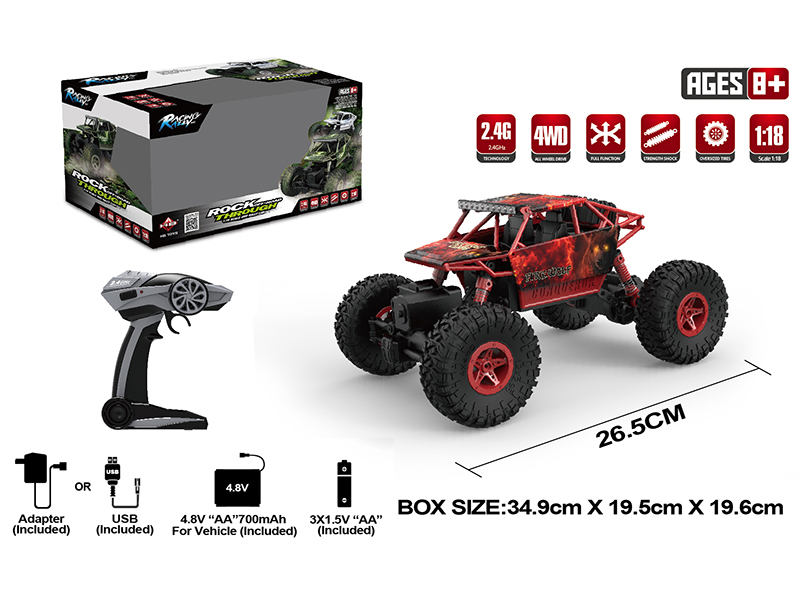 1:18 2.4G Remote Control Rock Crawler