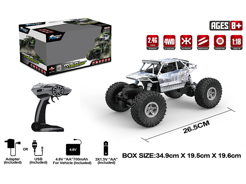 1:18 2.4G Remote Control Rock Crawler