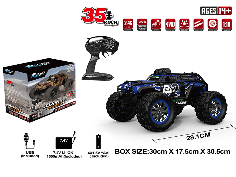 1:18 2.4G Remote Control High Speed Car