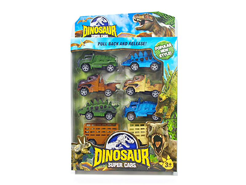 Pull Back Dinosaur Car