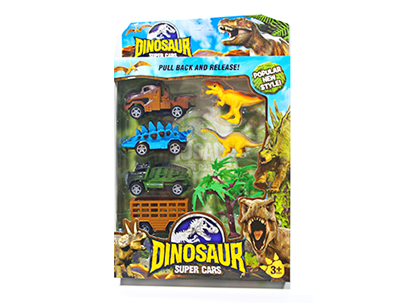 Pull Back Dinosaur Car