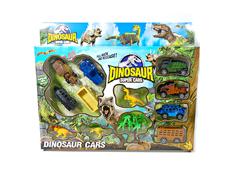 Pull Back Dinosaur Car