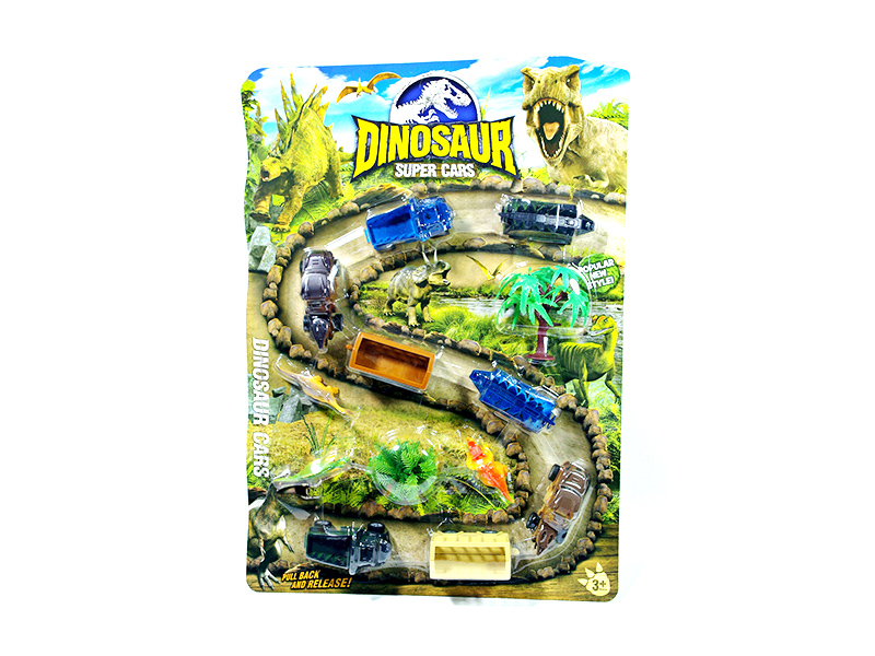 Pull Back Dinosaur Car