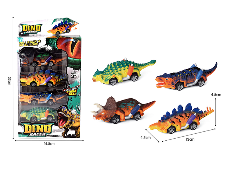 Pull Back Dinosaur Car