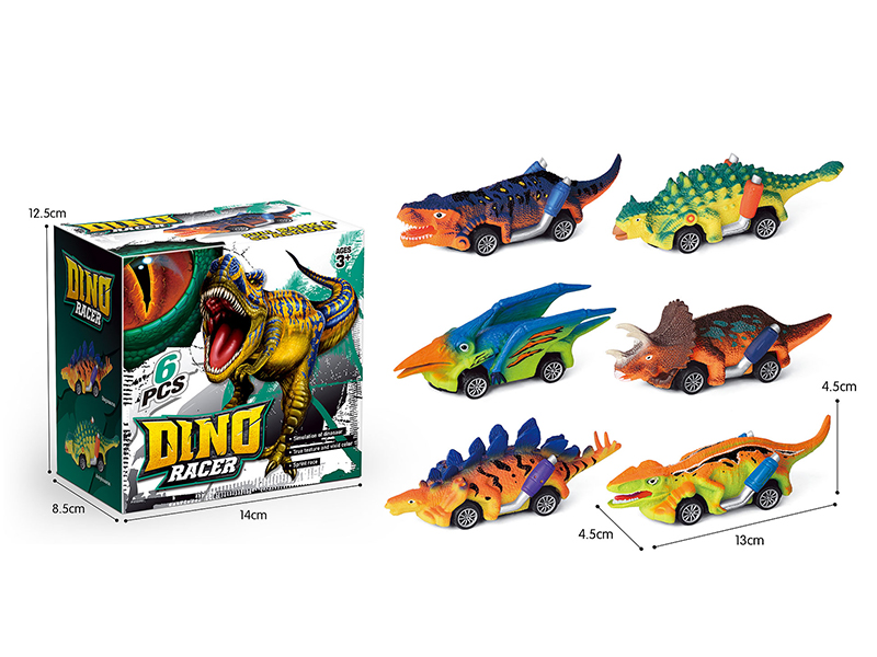 Pull Back Dinosaur Car
