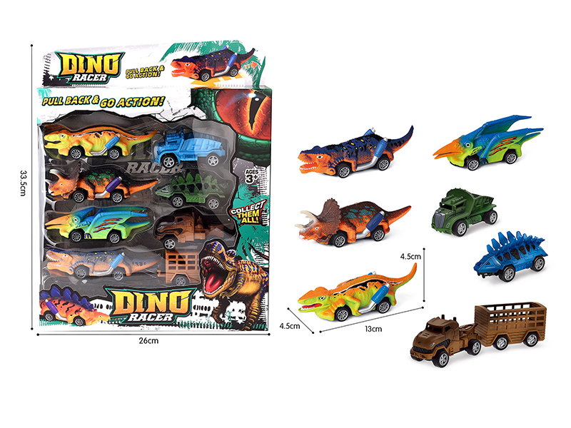 Pull Back Dinosaur Car