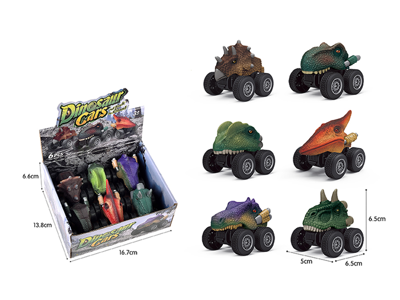Pull Back Dinosaur Car