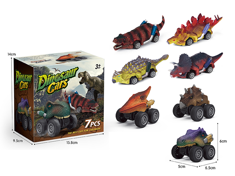 Pull Back Dinosaur Car