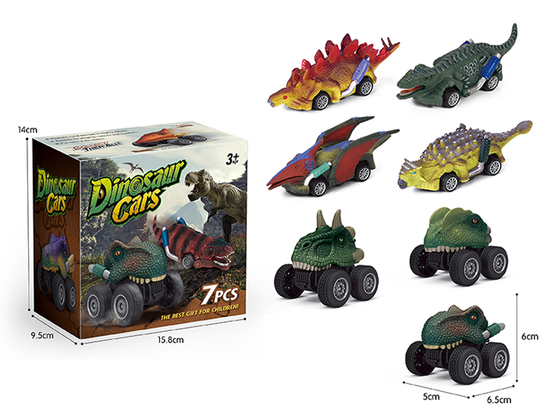 Pull Back Dinosaur Car